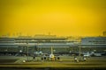 Haneda Airport gazebo and dusk