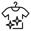 Hang clean shirt icon, outline style