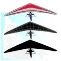 Hang Glider flying vector