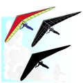 Hang Glider flying vector