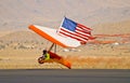 Hang glider landing Royalty Free Stock Photo