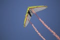 Hang glider during opening ceremony, July 4, Independence Day Parade, Telluride, Colorado, USA