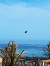 Hang Glider ove rthe  beach of Fuengirola in Spain Royalty Free Stock Photo