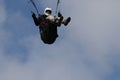 Hang glider posing for a photographer