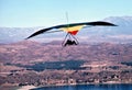 Hang Glider Soars High Above Lake Elsinore, CA, USA Royalty Free Stock Photo