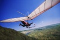 Hang glider start from a ramp Royalty Free Stock Photo