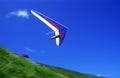 a hang glider starts on the Hoehenstrasse