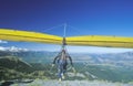 Hang Glider taking off of cliff Royalty Free Stock Photo