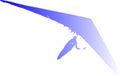 Isolated Hang Glider illustration in blue gradient Royalty Free Stock Photo