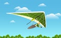 Hang glider vector Royalty Free Stock Photo