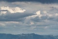 Hang glider wing in dramatic sky