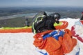 Hang gliders with shirred glider