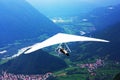 Hang gliding in the Alps Royalty Free Stock Photo