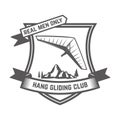 Hang gliding club emblems template. Design element for sign, badge, t shirt, poster. Royalty Free Stock Photo