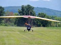 Hang-gliding engine landed