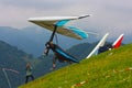 Hang gliding in Monte Cucco Royalty Free Stock Photo