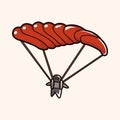 Hang gliding theme elements vector,eps