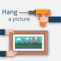 Hang a picture.