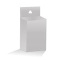 Hang tag Mobile charger box, tuck end box with holder dieline template and 3D vector render Royalty Free Stock Photo