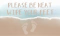 Hang Ten Sandy Feet Welcome Mat Royalty Free Stock Photo