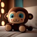 Hang in There - Adorable Monkey Plush Toy for Kids Royalty Free Stock Photo