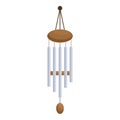 Hang wind chime icon cartoon vector. Vacation fair