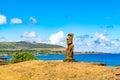 Hanga Kio e Ahu Akapu in Rapa Nui National Park Royalty Free Stock Photo