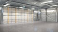 Hangar interior with gate Royalty Free Stock Photo