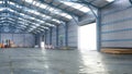 Hangar interior with gate. Royalty Free Stock Photo