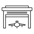 Hangar shed icon, outline style