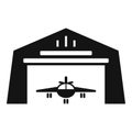 Hangar shed icon, simple style