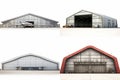 hangars set isolated on white background
