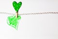 Hanged green heart