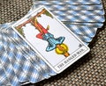 The Hanged Man Tarot Card Reflection Surrender Stand Outside the picture Royalty Free Stock Photo