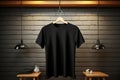 Hanger accent Black t shirt with bold Dope text hangs as fashion forward decor