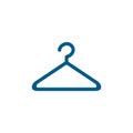 Hanger Blue Icon On White Background. Blue Flat Style Vector Illustration Royalty Free Stock Photo