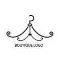 hanger for boutique illustration logo vector Royalty Free Stock Photo