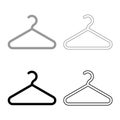 Hanger Clothes hanger icon set black color vector illustration flat style image Royalty Free Stock Photo