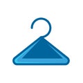 Hanger clothng blue flat icon isolated on white background Royalty Free Stock Photo
