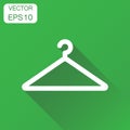 Hanger icon. Business concept wardrobe hander pictogram. Vector