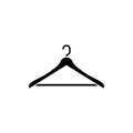 Hanger icon isolated on white background. Vector illustration for web and mobile apps, fashion or apparel design element Royalty Free Stock Photo