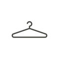 Hanger icon vector. Line clothes hanger symbol.