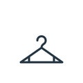 hanger icon vector from shopping concept. Thin line illustration of hanger editable stroke. hanger linear sign for use on web and Royalty Free Stock Photo