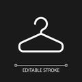 Hanger pixel perfect white linear ui icon for dark theme Royalty Free Stock Photo