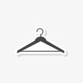 Hanger sign sticker, Cloakroom symbol, simple vector icon