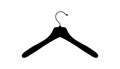 Hanger Silhouette - Black Vector Illustration - Isolated On White Background