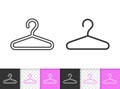 Hanger simple fashion black line vector icon