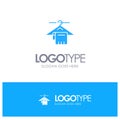 Hanger, Towel, Service, Hotel Blue Logo vector