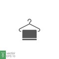 Hanger, towel solid icon. best Wiping Hanging Towel logo