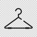 Hanger vector icon. Wardrobe hander flat illustration